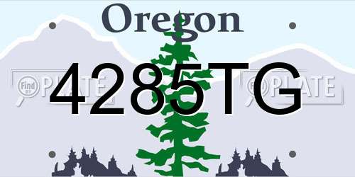 4285TG Oregon License Plate