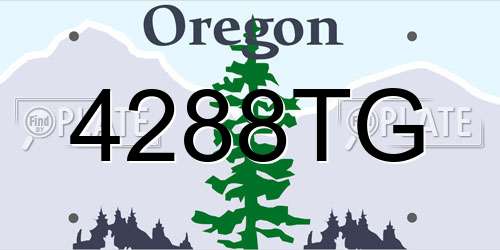 4288TG Oregon License Plate