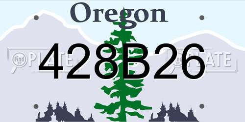 428B26 Oregon License Plate