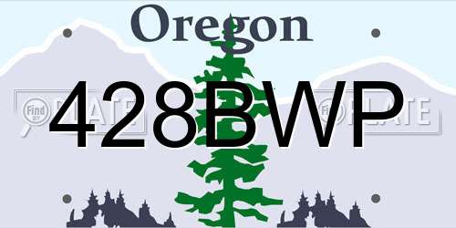 428BWP Oregon License Plate