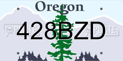 428BZD Oregon License Plate