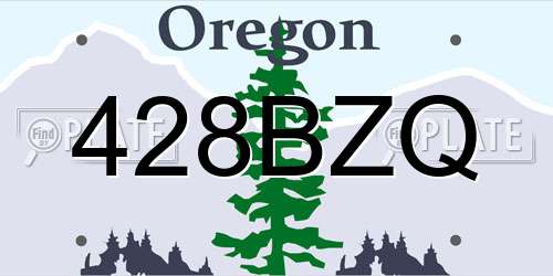 428BZQ Oregon License Plate