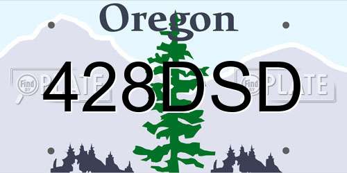 428DSD Oregon License Plate