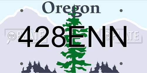 428ENN Oregon License Plate