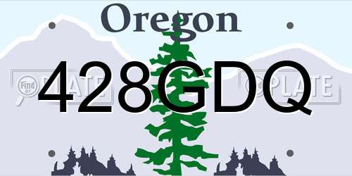 428GDQ Oregon License Plate
