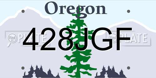 428JGF Oregon License Plate