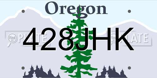 428JHK Oregon License Plate