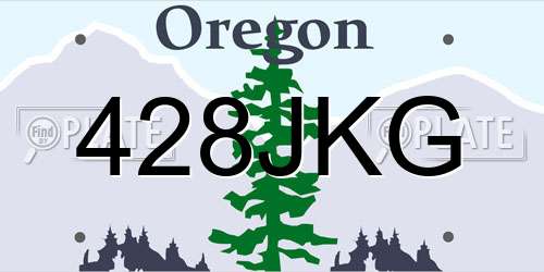 428JKG Oregon License Plate