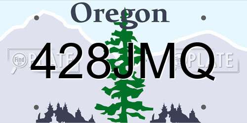 428JMQ Oregon License Plate