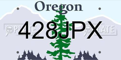 428JPX Oregon License Plate