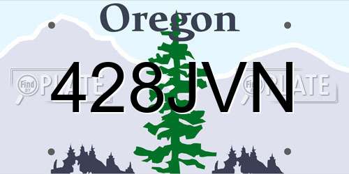 428JVN Oregon License Plate