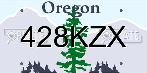428KZX Oregon License Plate