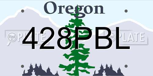 428PBL Oregon License Plate