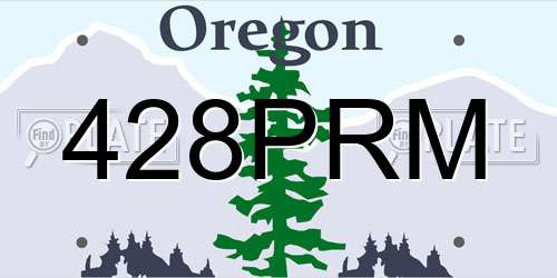 428PRM Oregon License Plate