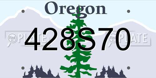 428S70 Oregon License Plate