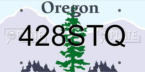 428STQ Oregon License Plate