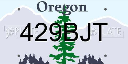 429BJT Oregon License Plate
