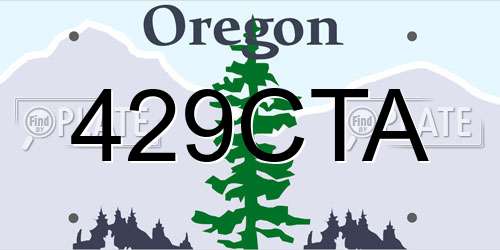 429CTA Oregon License Plate