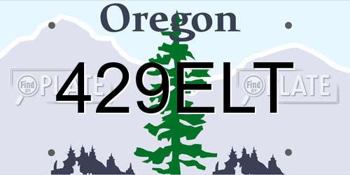 429ELT Oregon License Plate