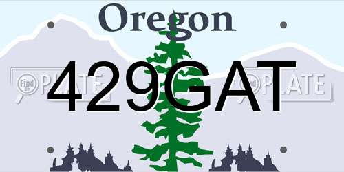 429GAT Oregon License Plate