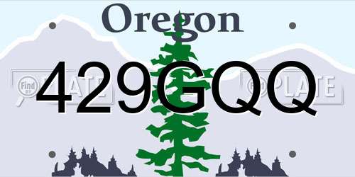 429GQQ Oregon License Plate