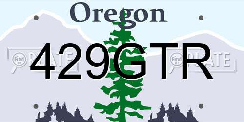 429GTR Oregon License Plate