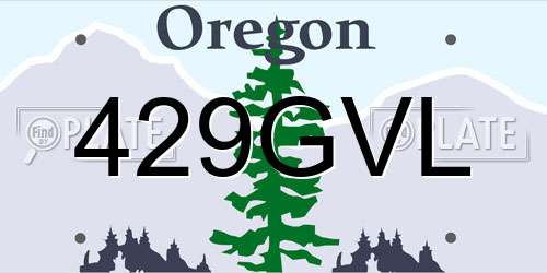 429GVL Oregon License Plate