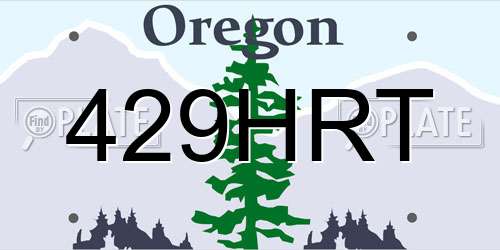 429HRT Oregon License Plate