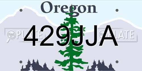 429JJA Oregon License Plate