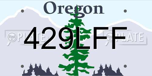429LFF Oregon License Plate