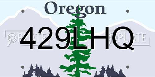 429LHQ Oregon License Plate