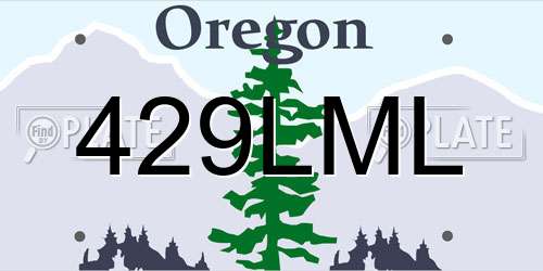 429LML Oregon License Plate