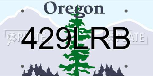 429LRB Oregon License Plate