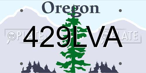 429LVA Oregon License Plate