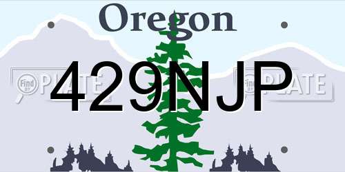 429NJP Oregon License Plate