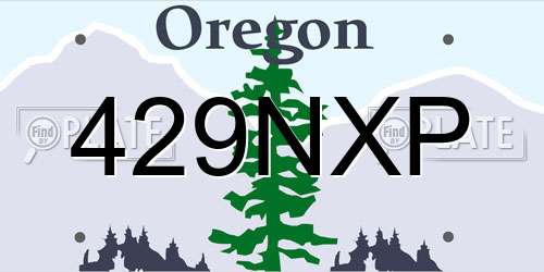 429NXP Oregon License Plate