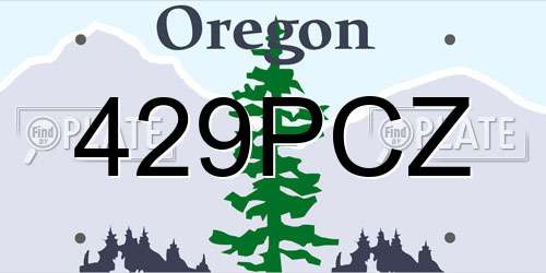 429PCZ Oregon License Plate
