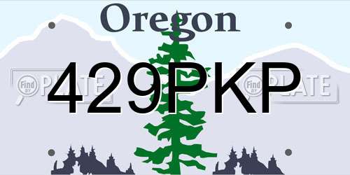 429PKP Oregon License Plate