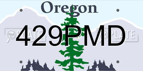 429PMD Oregon License Plate