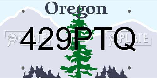 429PTQ Oregon License Plate