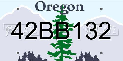 42BB132 Oregon License Plate