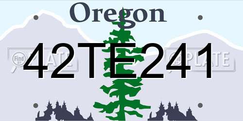 42TE241 Oregon License Plate