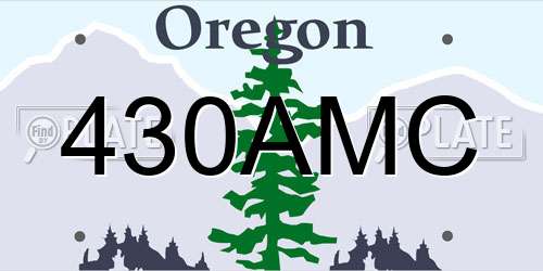 430AMC Oregon License Plate