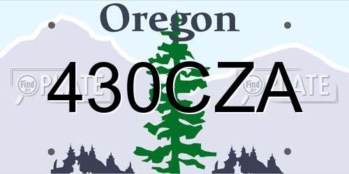 430CZA Oregon License Plate