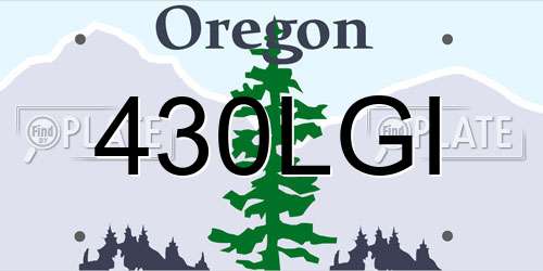 430LGI Oregon License Plate
