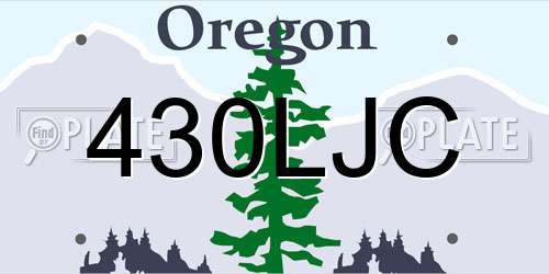 430LJC Oregon License Plate