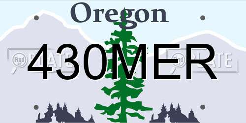 430MER Oregon License Plate