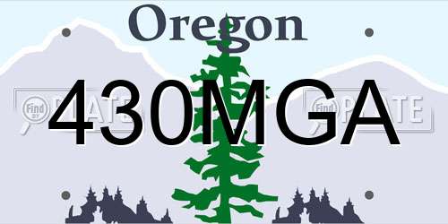 430MGA Oregon License Plate