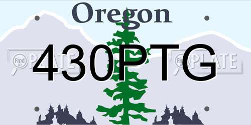 430PTG Oregon License Plate
