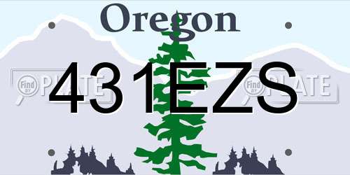 431EZS Oregon License Plate